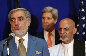 Ashraf Ghani Ahmadzai, Abdullah Abdullah, John Kerry